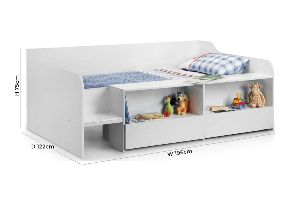 Stella White Low Sleeper Bed