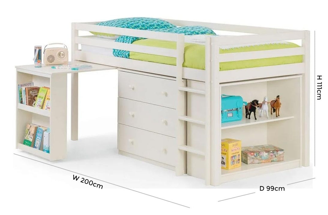 Roxy Stone White Lacquer Pine Sleepstation Bed
