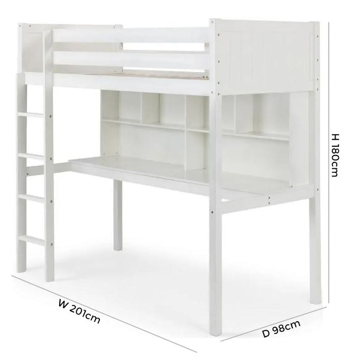 Titan White High Sleeper Bed