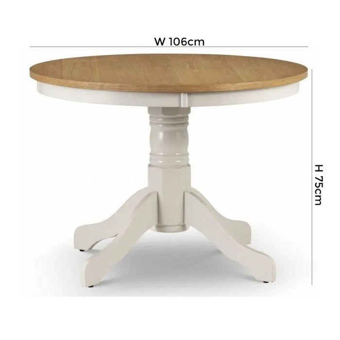 Davenport Ivory Painted Round 4 Seater Dining Set with 4 Chairs