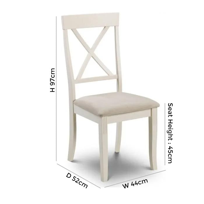 Davenport Ivory Painted Round 4 Seater Dining Set with 4 Chairs