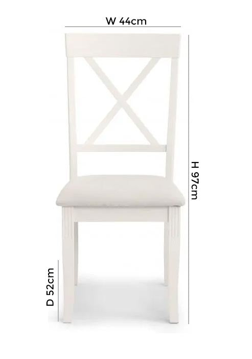 Davenport Ivory Painted 4-6 Seater Dining Table with 6 Chairs