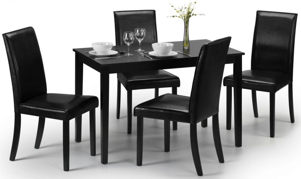 Hudson Black Dining Table - 4 Seater