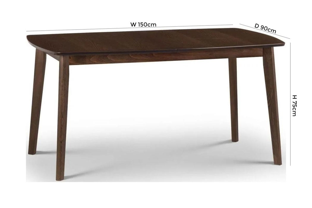 Kensington Walnut 6 Seater Extending Dining Table