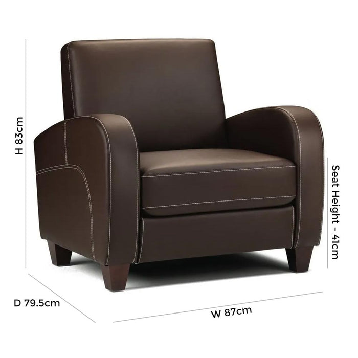Vivo Brown Leather Armchair