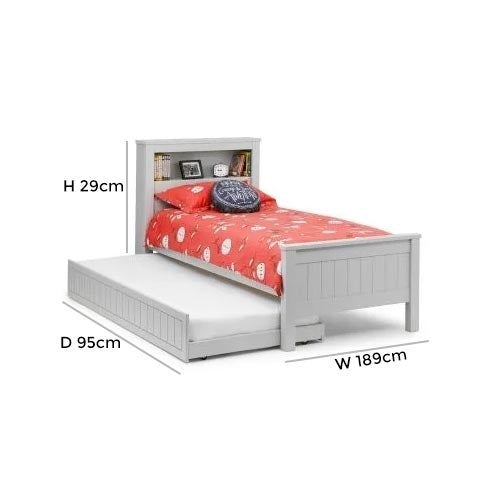 Maine Dove Grey Lacquer Pine Underbed Trundle