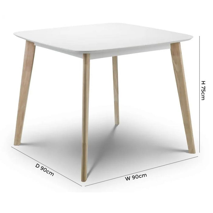 Casa Matt White Square Dining Table - 2 Seater