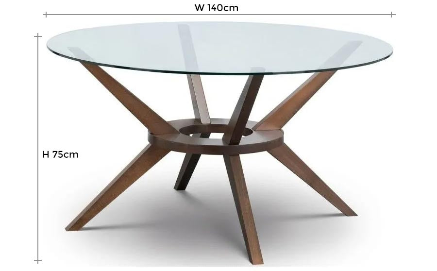 Chelsea Walnut Round Dining Table - 4 Seater