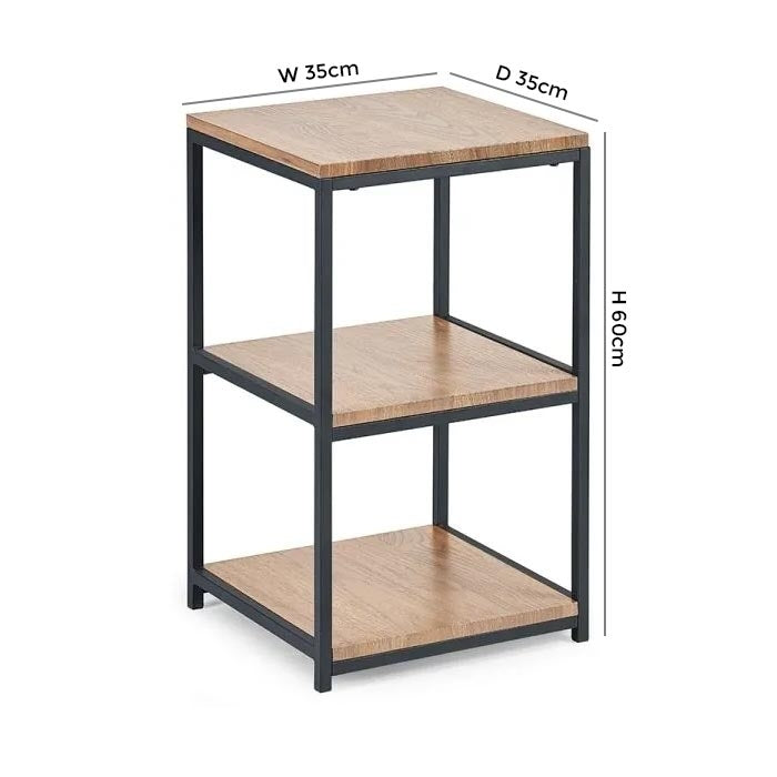 Tribeca Sonoma Oak Tall Narrow Side Table