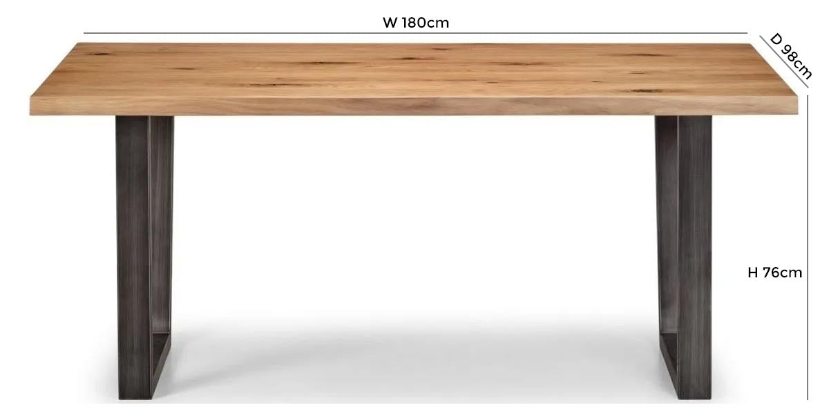Brooklyn Rustic Dining Table - 6 Seater