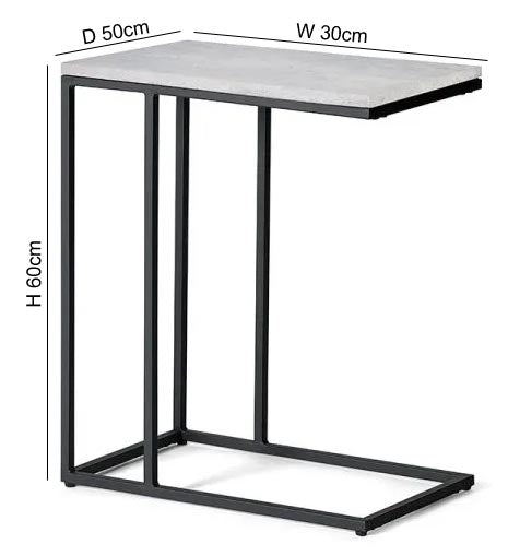 Staten Concrete Effect Side Table
