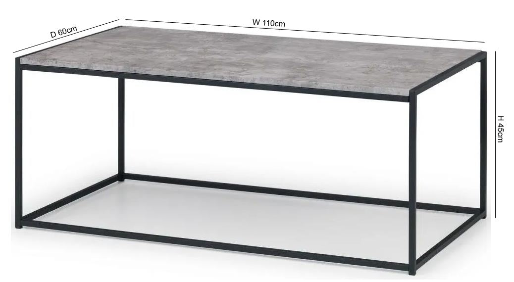 Staten Concrete Effect Coffee Table