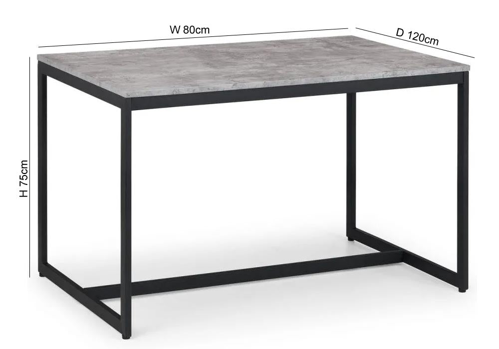 Staten Concrete Effect 4 Seater Dining Set with Jazz Black 2 Chair with 1 Bench