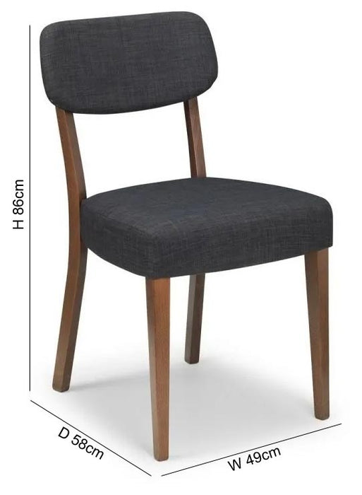 Farringdon Circular 2-4 Seater Dining Table with 4 Grey Chairs