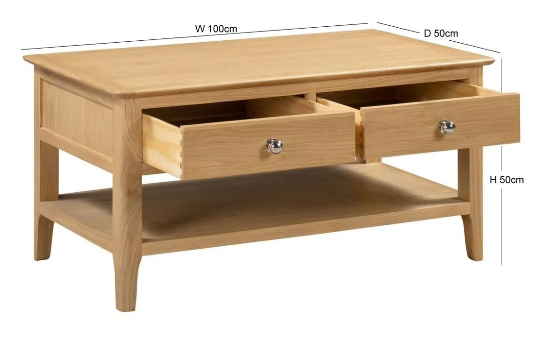 Cotswold Natural Satin Lacquer Coffee Table