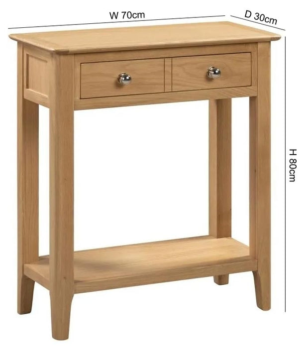 Cotswold Natural Satin Lacquer Console Table