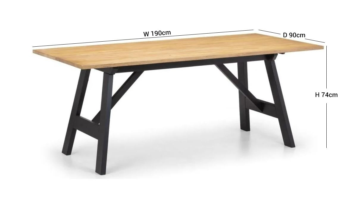 Hockley Oak Dining Table - 6 Seater