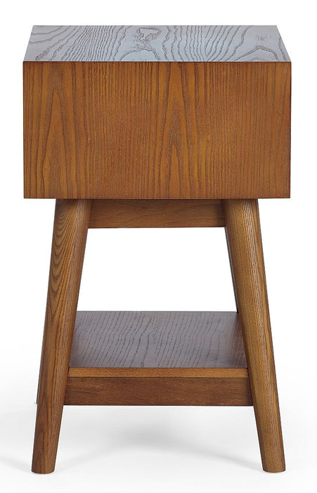 Lowry Cherry Wood 1 Drawer Side Table