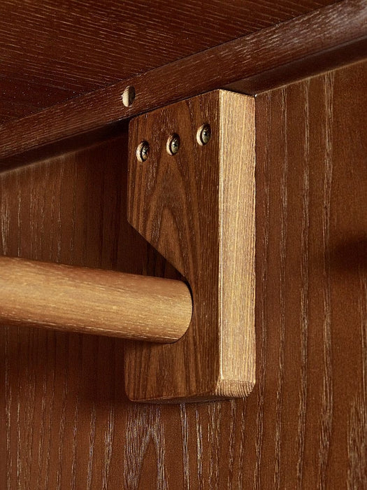 Lowry Cherry Wood 2 Door 1 Drawer Wardrobe