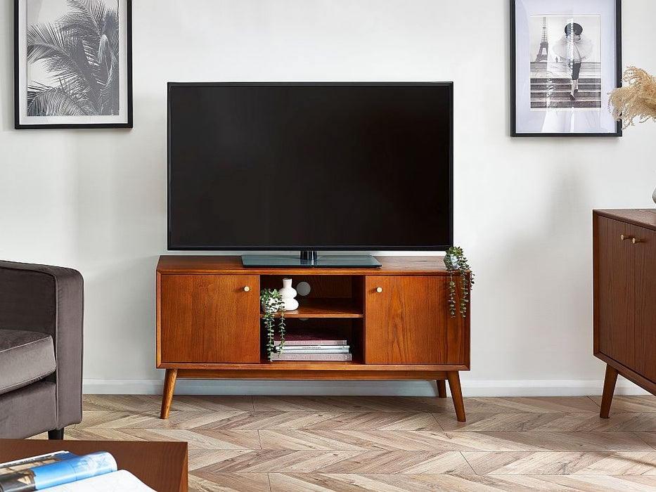 Lowry Cherry Wood 2 Door Media Unit