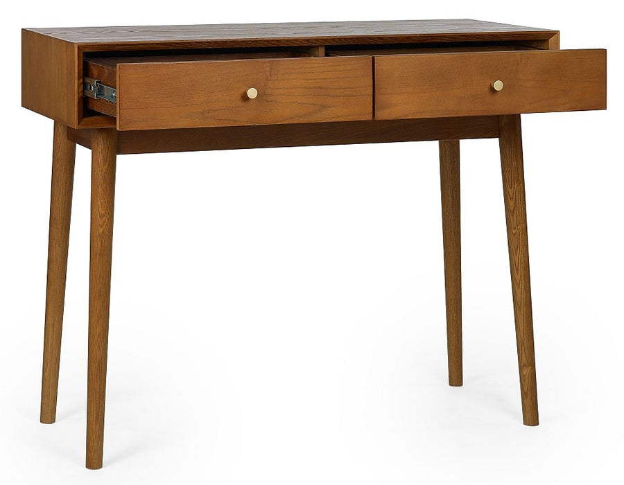 Lowry Cherry Wood 2 Drawer Writing Desk