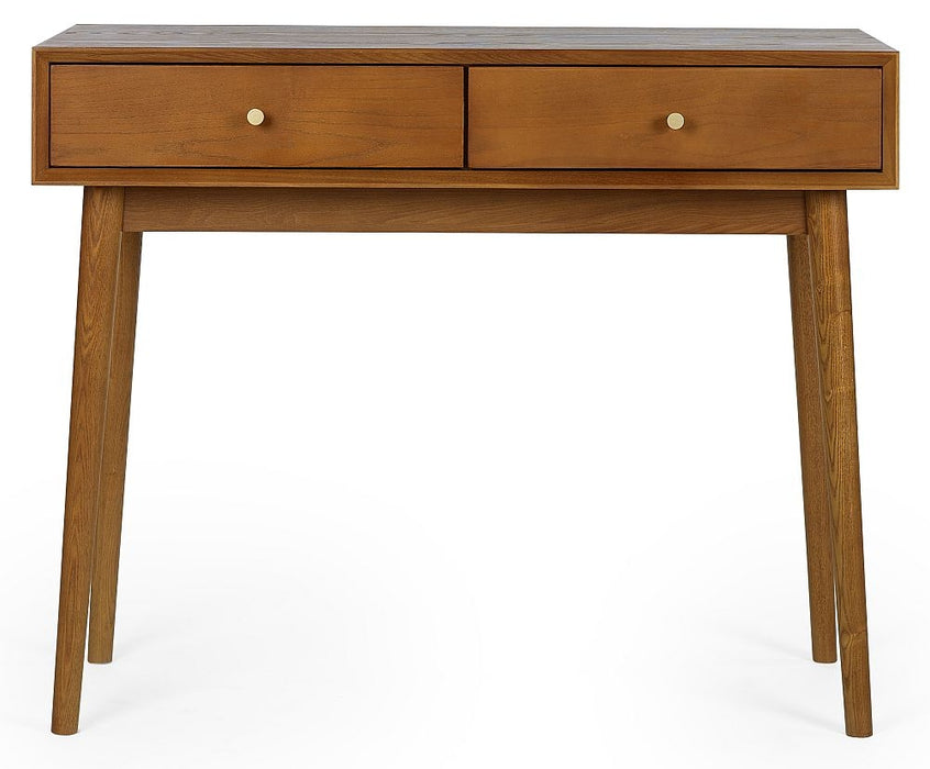 Lowry Cherry Wood 2 Drawer Writing Desk