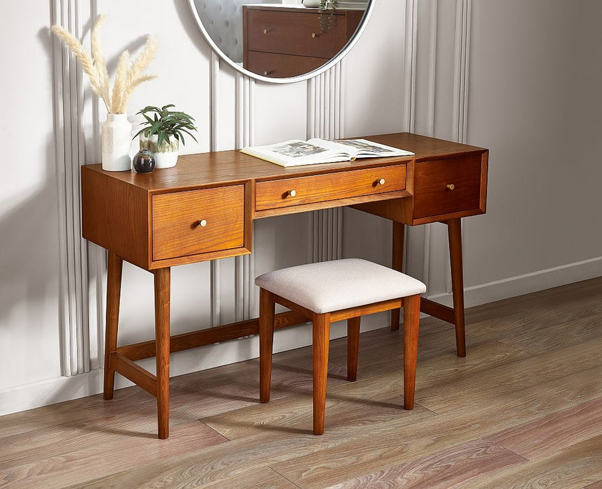 Lowry Cherry Wood 3 Drawer Dressing Set