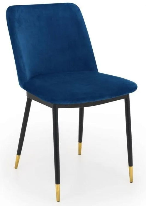 Findlay Square 4-6 Dining Table Set with 4 Delaunay Blue Chairs