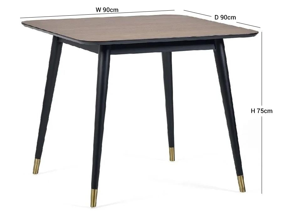 Findlay Square 4 Seater Dining Set with 4 Hadid Grey Chairs