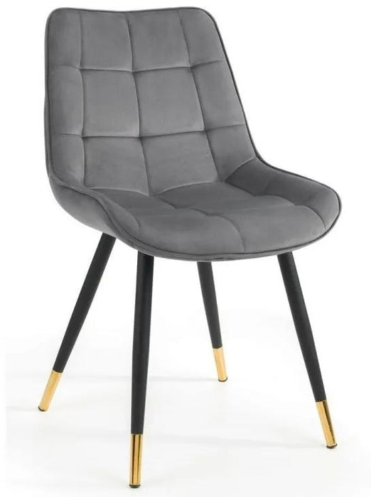 Findlay Square 4 Seater Dining Set with 4 Hadid Grey Chairs