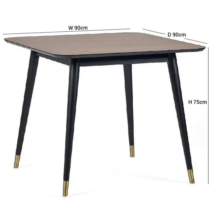 Findlay Square 4 Seater Dining Set with 4 Delaunay Mustard Chairs