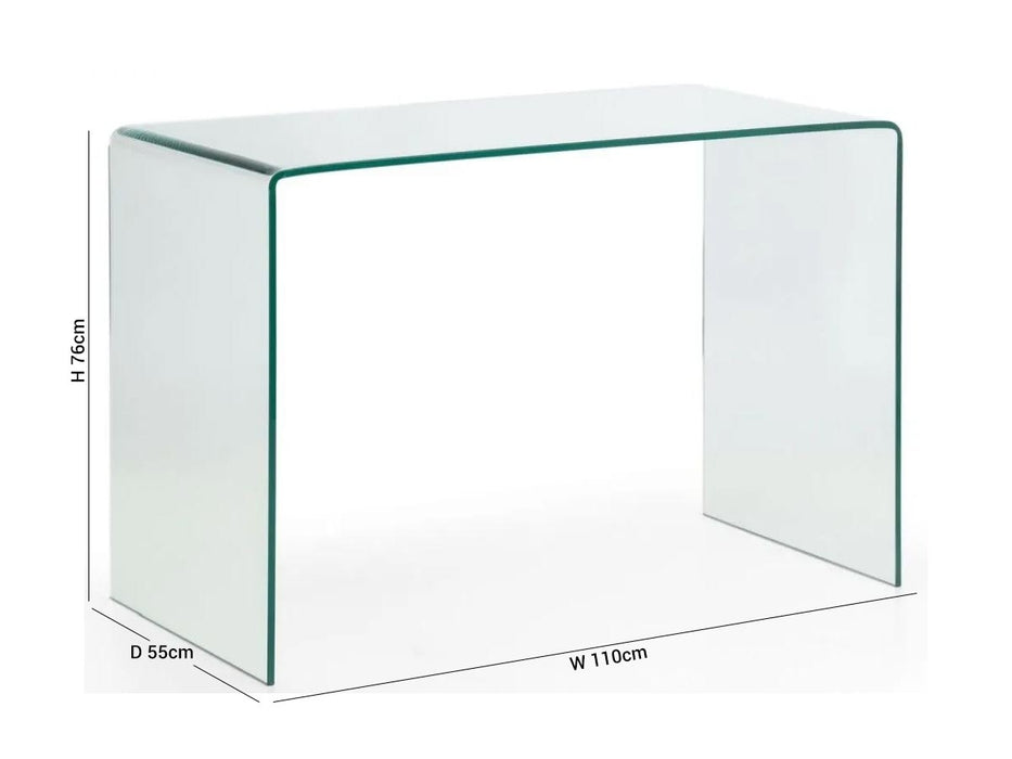 Amalfi Bent Glass Office Desk