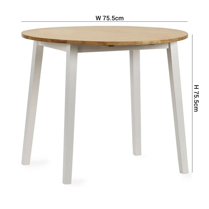 Linwood White Painted 2 Seater Drop Leaf Extending Dining Table