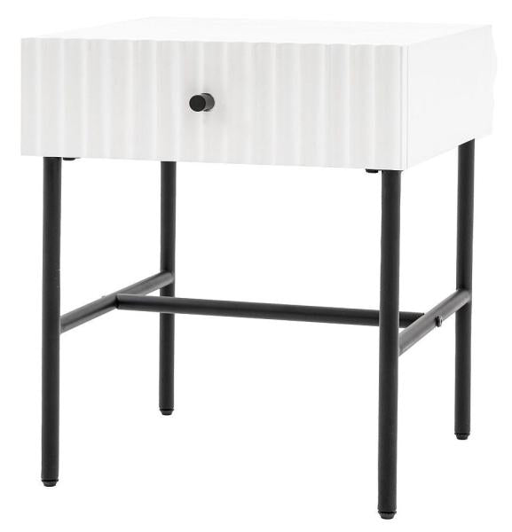 Buckhurst 1 Drawer Bedside Cabinet - Comes in White, Grey and Blue Options