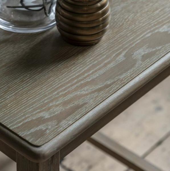 Arbela Natural Square Side Table with Bobbin Legs
