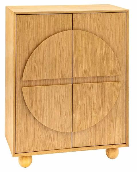 Geo Natural 2 Door Geomatric Cupboard