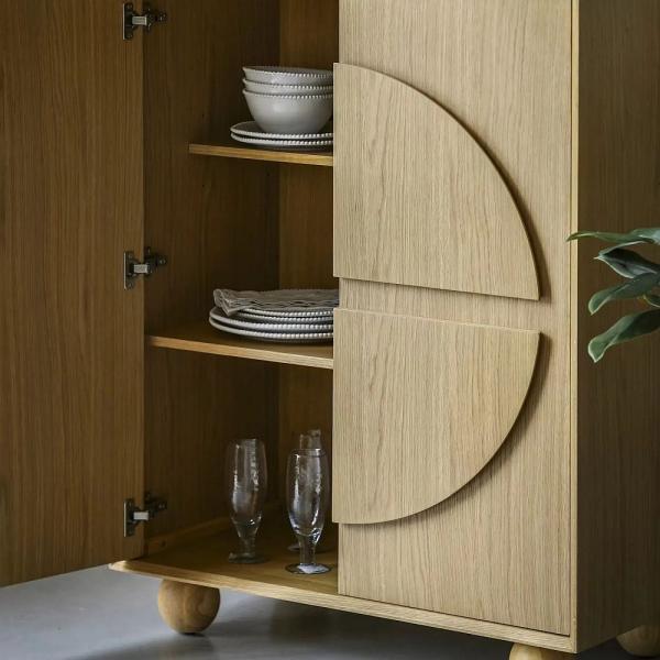 Geo Natural 2 Door Geomatric Cupboard