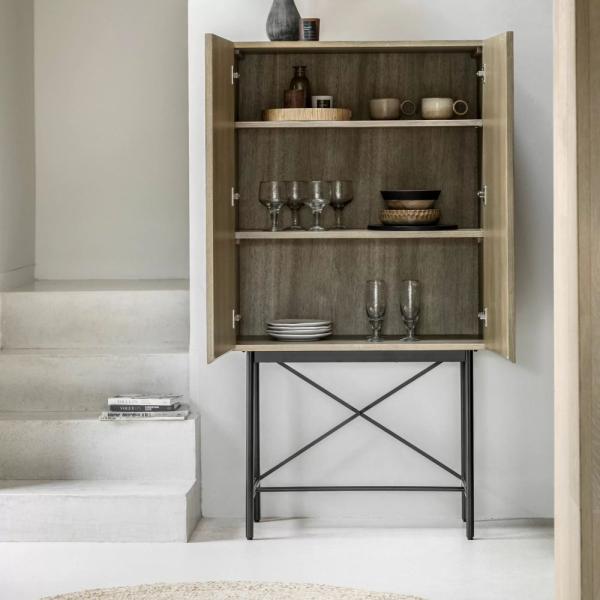 Panelled 2 Door Cocktail Cabinet