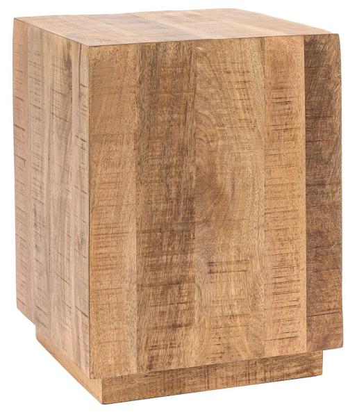Inglis Mango Wood Square Side Table - Comes in Natural and White Washed Options