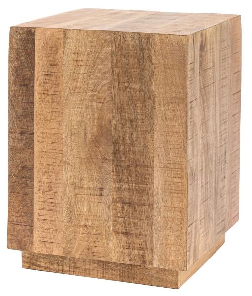 Inglis Mango Wood Square Side Table - Comes in Natural and White Washed Options