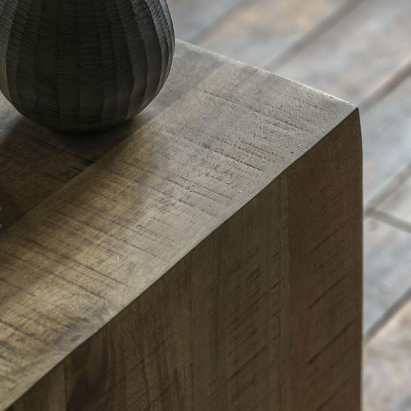 Inglis Mango Wood Square Side Table - Comes in Natural and White Washed Options