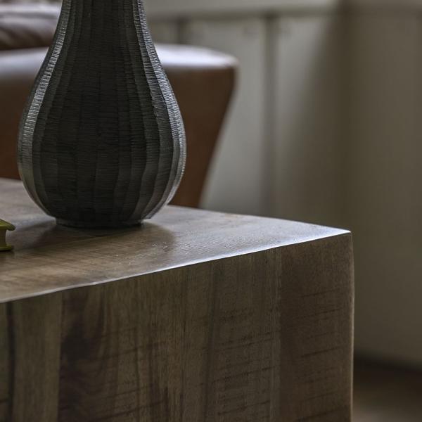 Inglis Mango Wood Square Side Table - Comes in Natural and White Washed Options
