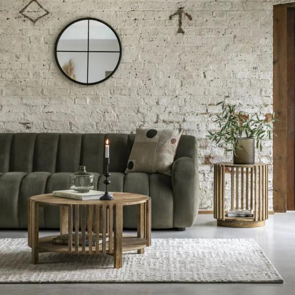 Voss Mango Wood 80cm Round Coffee Table