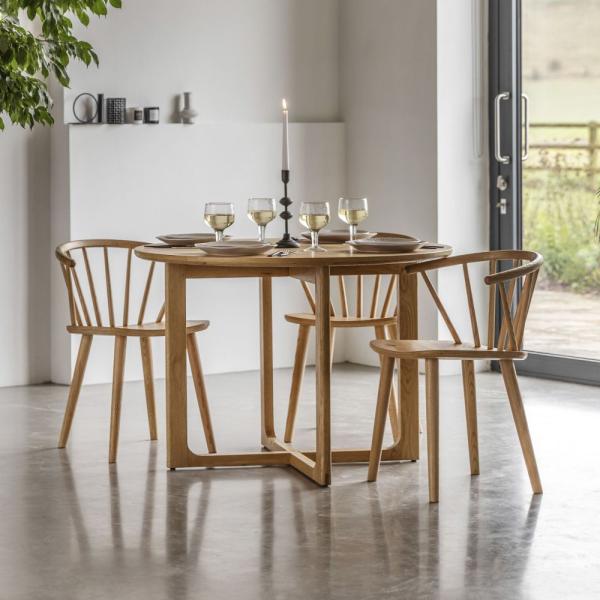 Craft 110cm Round Dining Table - Comes in Natural and Smoked Options