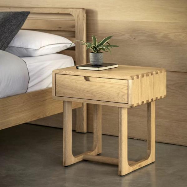 Craft Natural 1 Drawer Bedside Cabinet