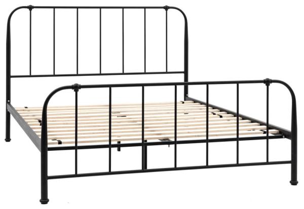 Loughton 4ft 6in Double Metal Bed - Comes in Black and Ivory Options