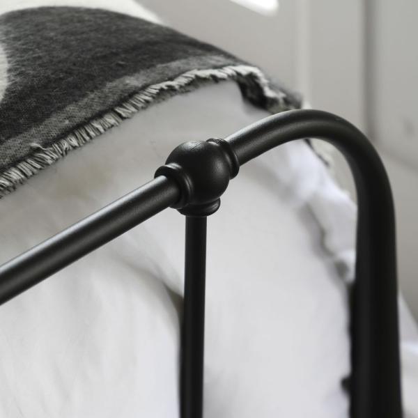 Loughton 4ft 6in Double Metal Bed - Comes in Black and Ivory Options