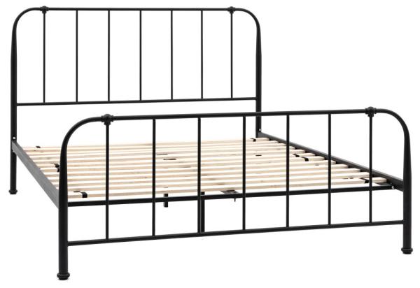 Loughton 5ft King Size Metal Bed - Comes in Black and Ivory Options