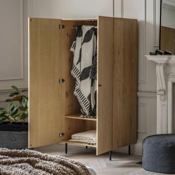 Ashdown Oak 2 Door Wardrobe