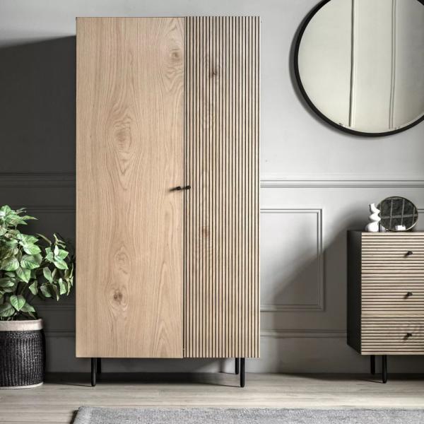 Hyland Natural 2 Door Wardrobe